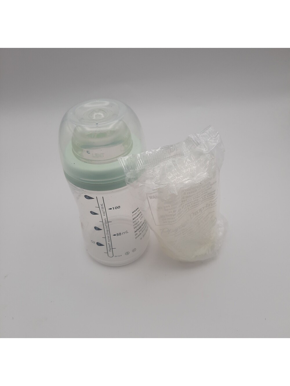 Playtex Baby Nurser Bottle 4 oz Size W/Liners, Nipple